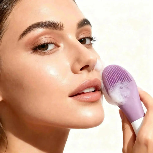 Double-Ended Silicone Cleansing Brush - Beautivana