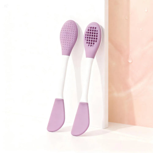 Double - Ended Silicone Exfoliating Brush for Gentle Cleansing - Beautivana