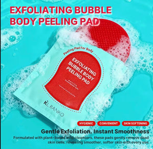 Exfoliating bubble body peeling pad features and benefits