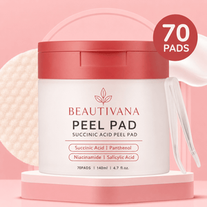 Exfoliating Toner Pads with Succinic Acid, AHA & BHA - Beautivana