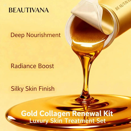 Gold Collagen Hydration Skincare Kit – Spa-Inspired Glow Set - Beautivana