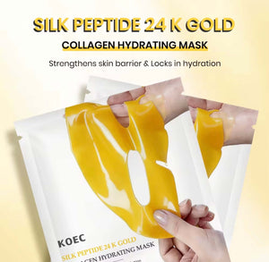 KOEC 24K Gold Collagen Hydrating Face Mask – Firming & Deep Moisture Treatment - Beautivana