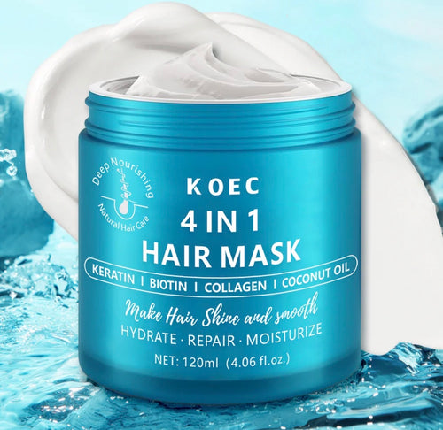 KOEC 4 in 1 Hair Mask with keratin, biotin, collagen and coconut oil 120 ml
