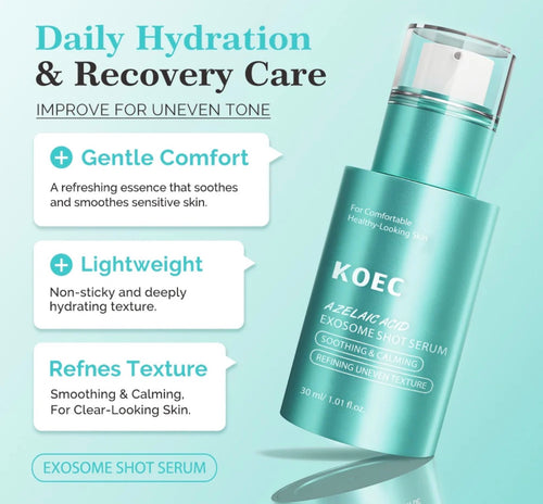 KOEC azelaic acid serum hydration soothing and texture benefits