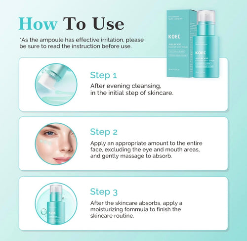 How to use KOEC Azelaic Acid Exosome Shot Serum