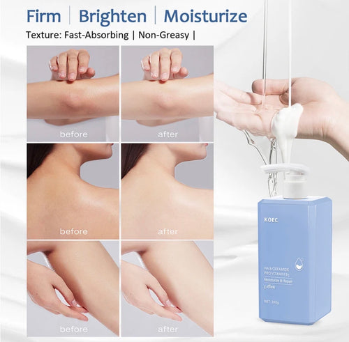 KOEC fast-absorbing non-greasy moisturizing body lotion
