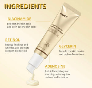 KOEC Deep VC Peptide Retinol Eye Cream featured ingredients