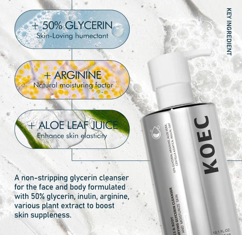 KOEC glycerin cleanser with glycerin arginine and aloe leaf juice