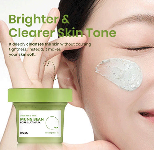 KOEC Mung Bean Pore Clay Mask for soft smooth-looking skin