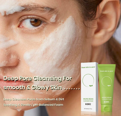 KOEC Mung Bean Cleanser Foam rich lather