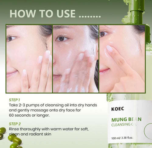 How to use KOEC Mung Bean Cleansing Oil
