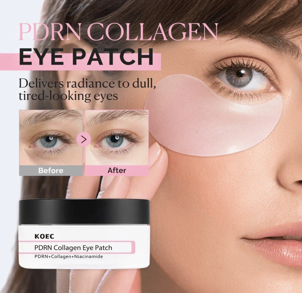 KOEC PDRN Collagen Eye Patches – 60 Hydrogel Under - Eye Masks - Beautivana