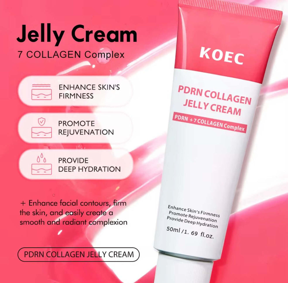 KOEC PDRN Collagen Jelly Cream – Lightweight Hydration & Glow Skin Moisturizer - Beautivana