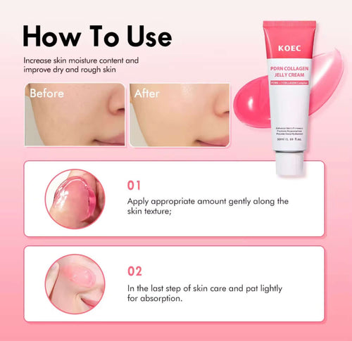 KOEC PDRN Collagen Jelly Cream – Lightweight Hydration & Glow Skin Moisturizer - Beautivana