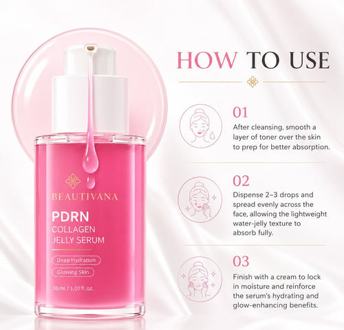 KOEC PDRN Collagen Jelly Serum – Deep Hydration & Skin Firming Glow Serum - Beautivana
