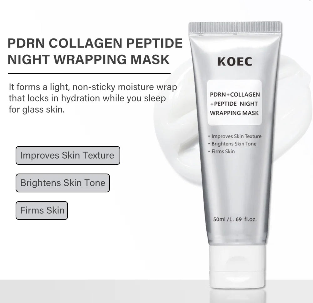 KOEC PDRN Collagen Peptide Night Wrapping Mask hydration benefits
