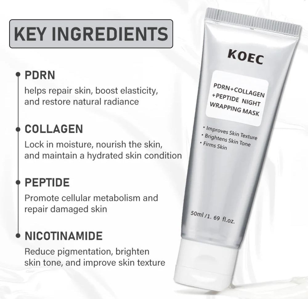 KOEC PDRN Collagen Peptide Night Wrapping Mask key ingredients