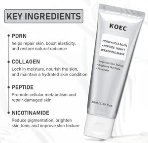 KOEC PDRN Collagen Peptide Night Wrapping Mask key ingredients