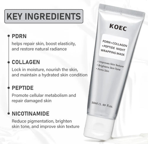 KOEC PDRN Collagen Peptide Night Wrapping Mask key ingredients