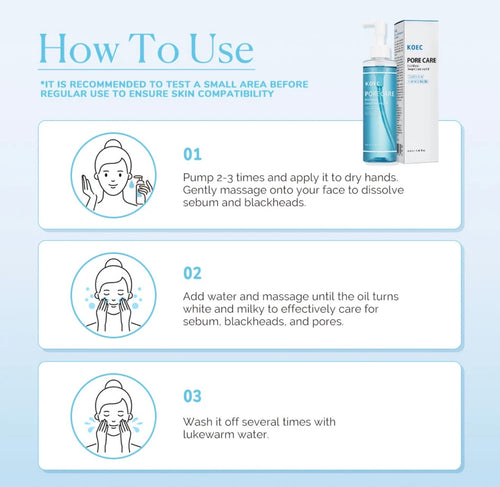 How to use KOEC Pore Care Cleansing Oil