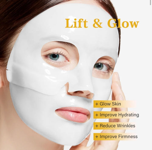 KOEC two-piece hydrogel mask for hydrated radiant-looking skin