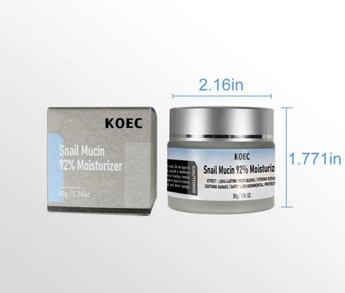 KOEC Snail Mucin 92% Moisturizer 50g dimensions