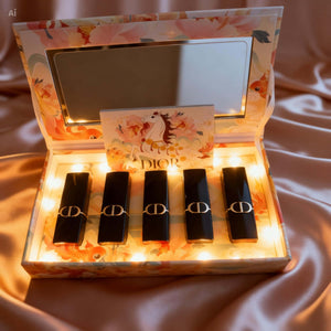 Luxury 5-Piece Lipstick Gift Set with Decorative Box – Long-Lasting Cream Matte Lipsticks | Beautivana Exclusive