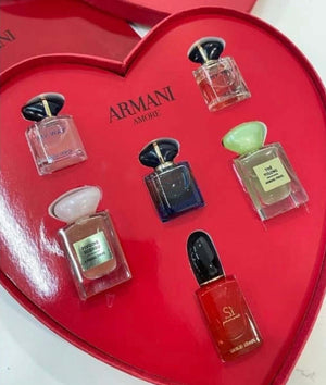 Luxury Mini Perfume Gift Set – Designer Inspired Fragrance Collection in Heart Box (6PCS) - Beautivana