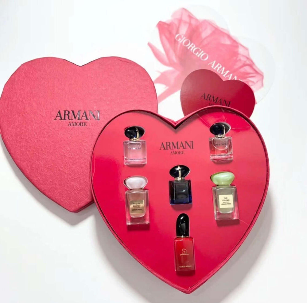 Luxury Mini Perfume Gift Set – Designer Inspired Fragrance Collection in Heart Box (6PCS) - Beautivana