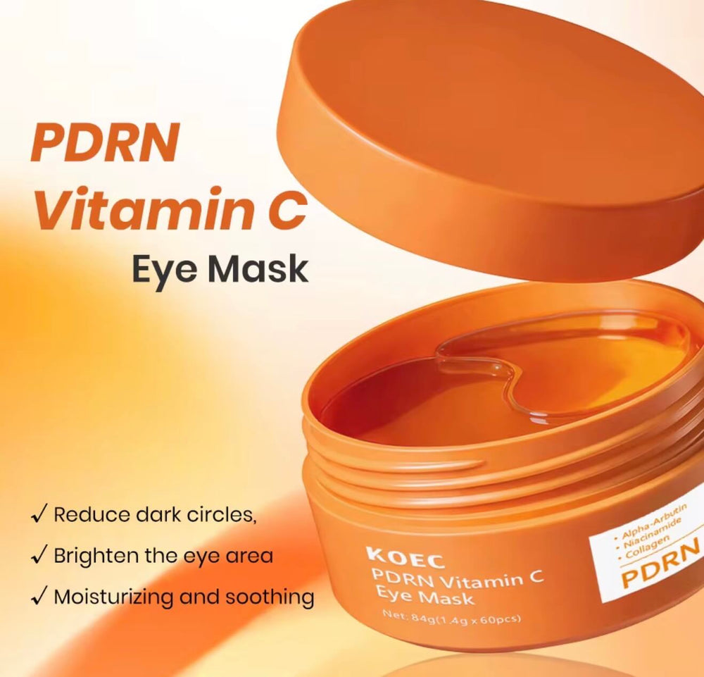PDRN Vitamin C Eye Mask – Dark Circle, Puffiness & Brightening Treatment (60 Pcs) - Beautivana
