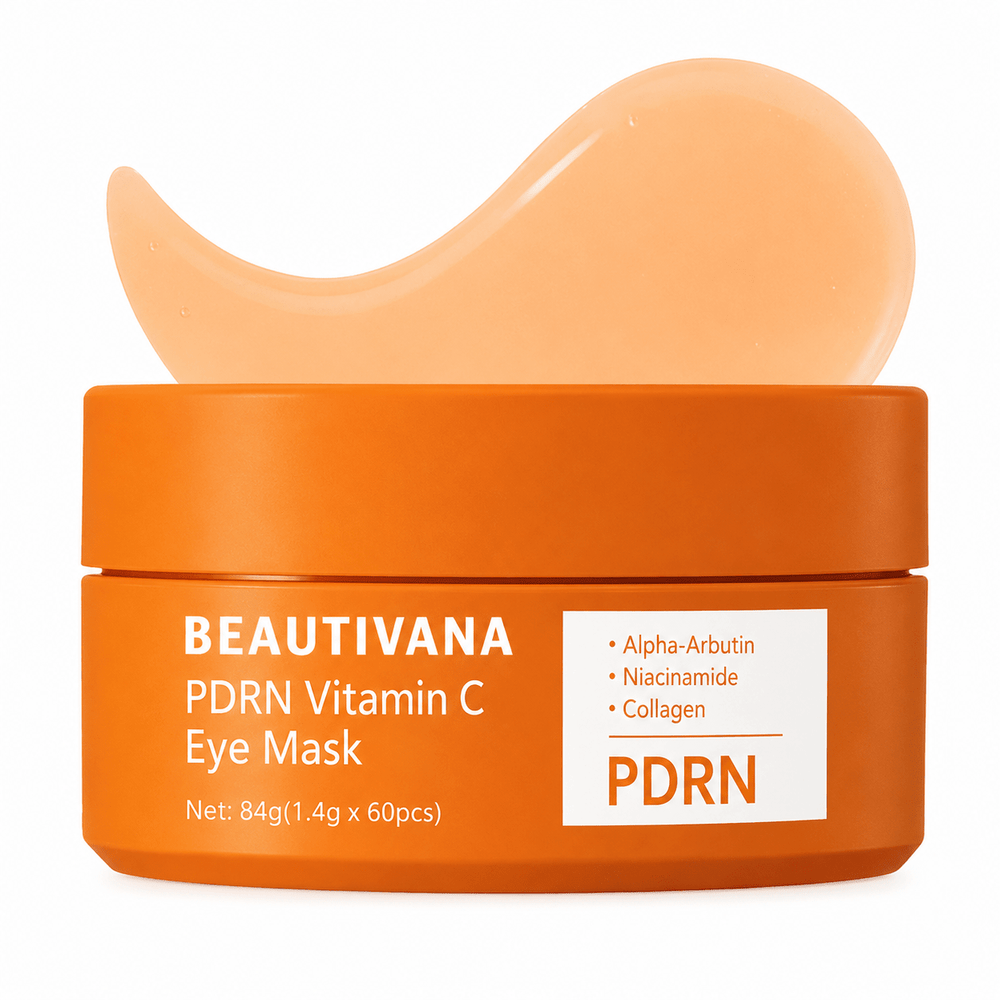 PDRN Vitamin C Hydrogel Eye Masks – 60 Count - Beautivana