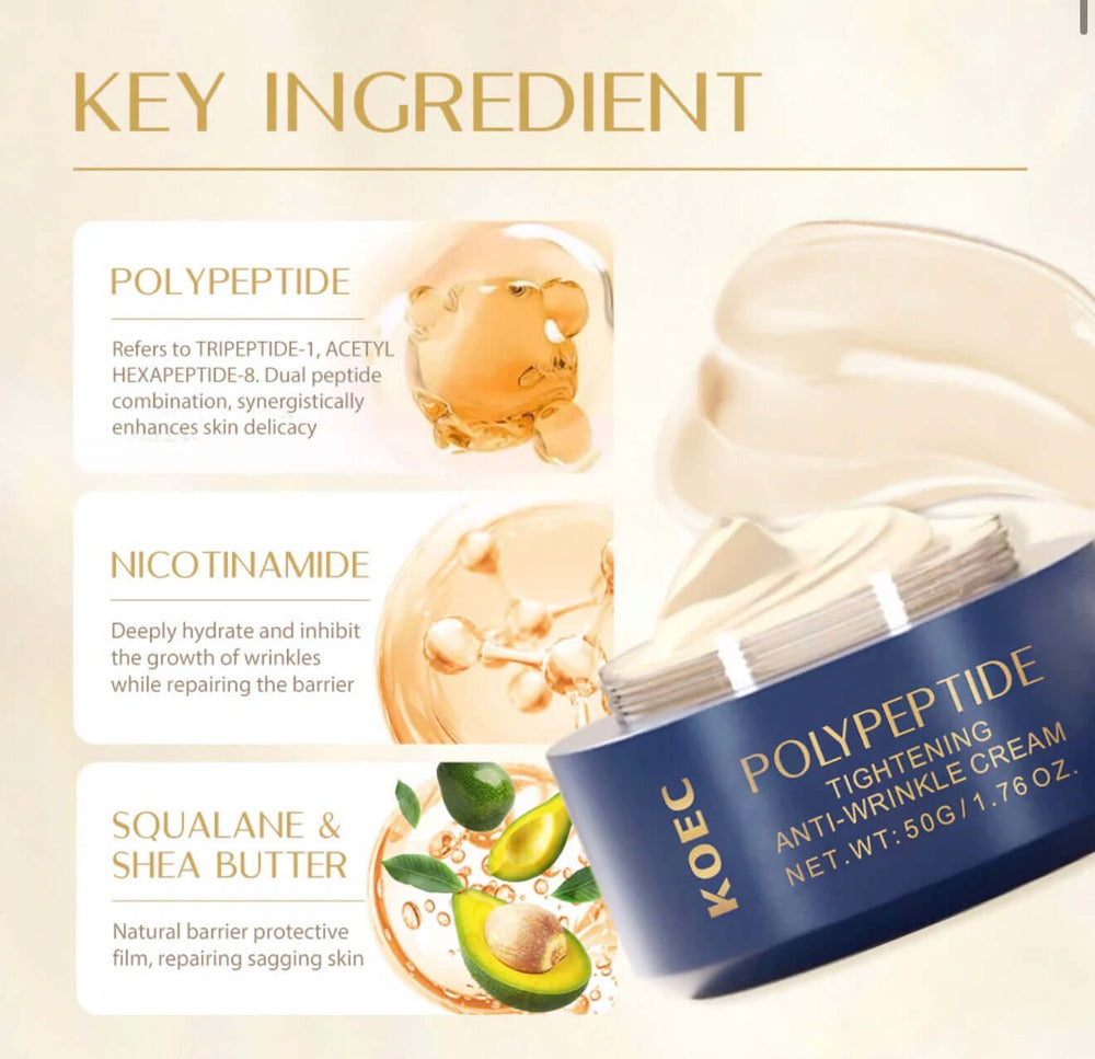 Polypeptide Anti - Wrinkle Firming Cream –Deep Hydration - Beautivana