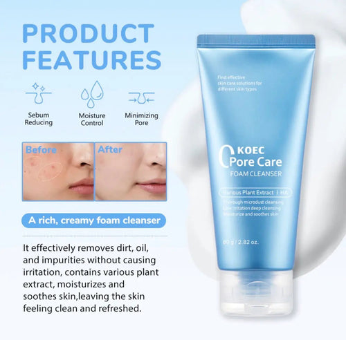 Pore Refining Cleanser Foam – Deep Cleaning for Oily Skin - Beautivana