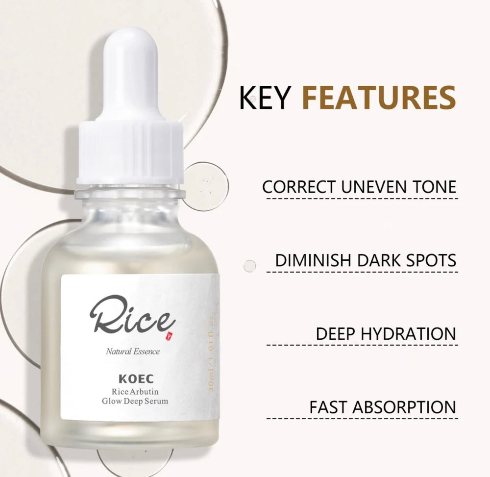 Benefits of rice and alpha arbutin facial serum