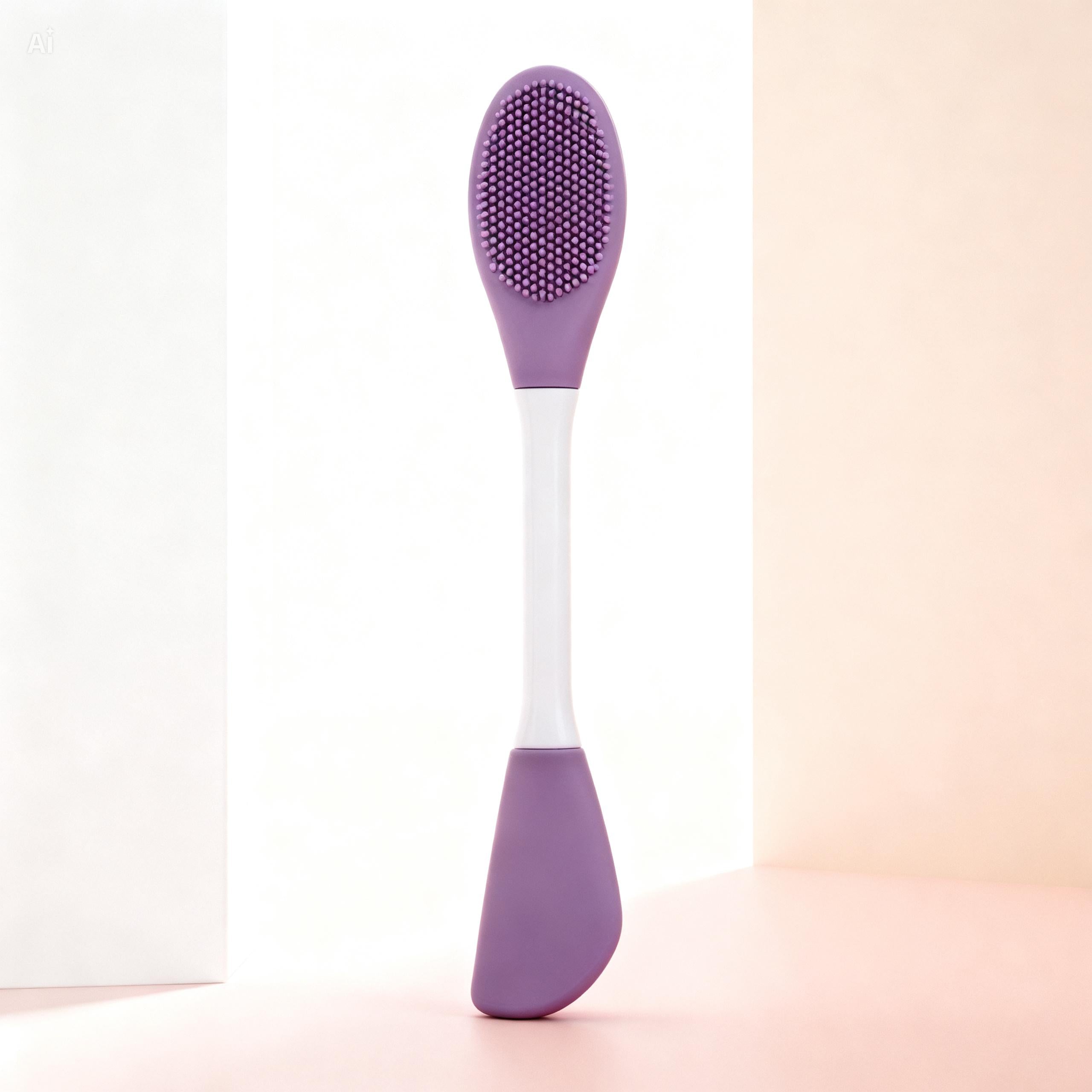 Double-Ended Silicone Exfoliating Brush – Gentle Scrubber for face pores