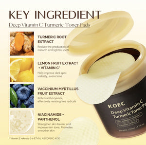 Vitamin C Toner Pads – Brightening & Exfoliating Face Pads fo - Beautivana