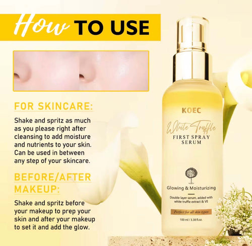 White Truffle Spray Serum – Hydrating Glow Mist for Radiant Skin - Beautivana