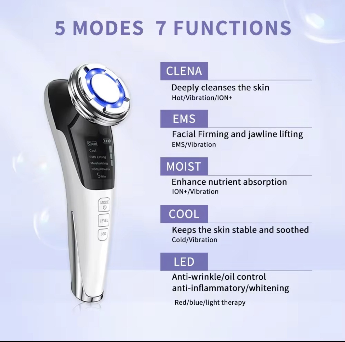 Beautivana 5 in 1 Face Lift Device for Face/Eye/Neck - Image 4