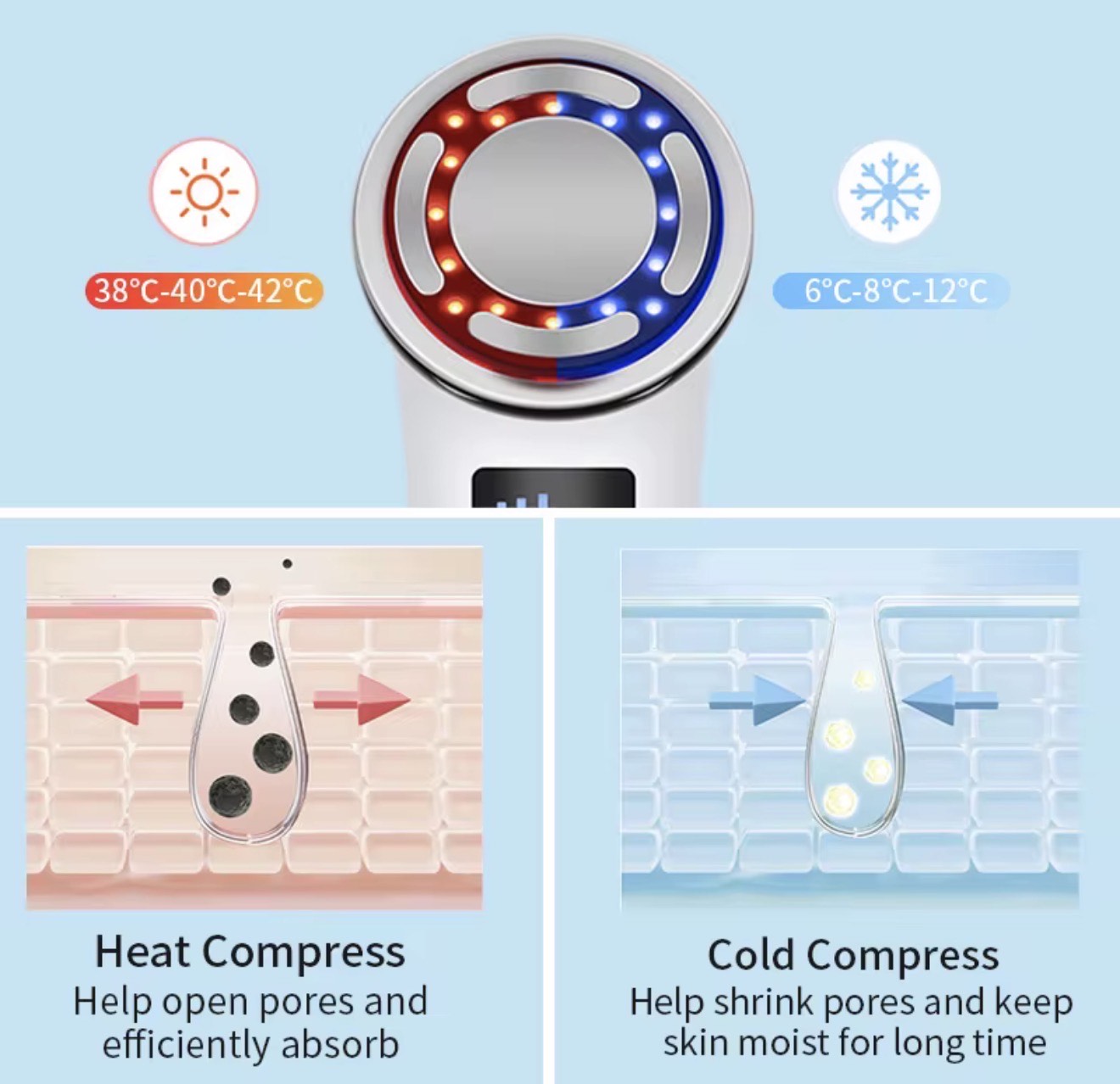 Beautivana Hot and Cold Pulse Beauty Device - Skin Tightening & Rejuvenation - Image 5