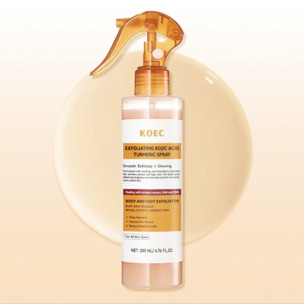 KOEC Exfoliating Kojic Acid Turmeric Spray bottle 200 mL front view