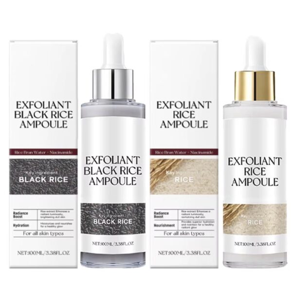 KOEC Exfoliant Rice & Black Rice Ampoule Duo – Radiance & Texture Repair (100 mL each)