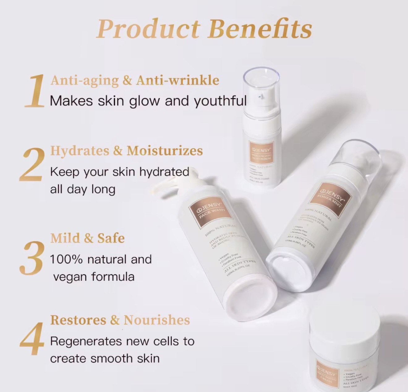 Korean Skin Care-OJENSY 4-Step Natural Skincare Set - Image 4