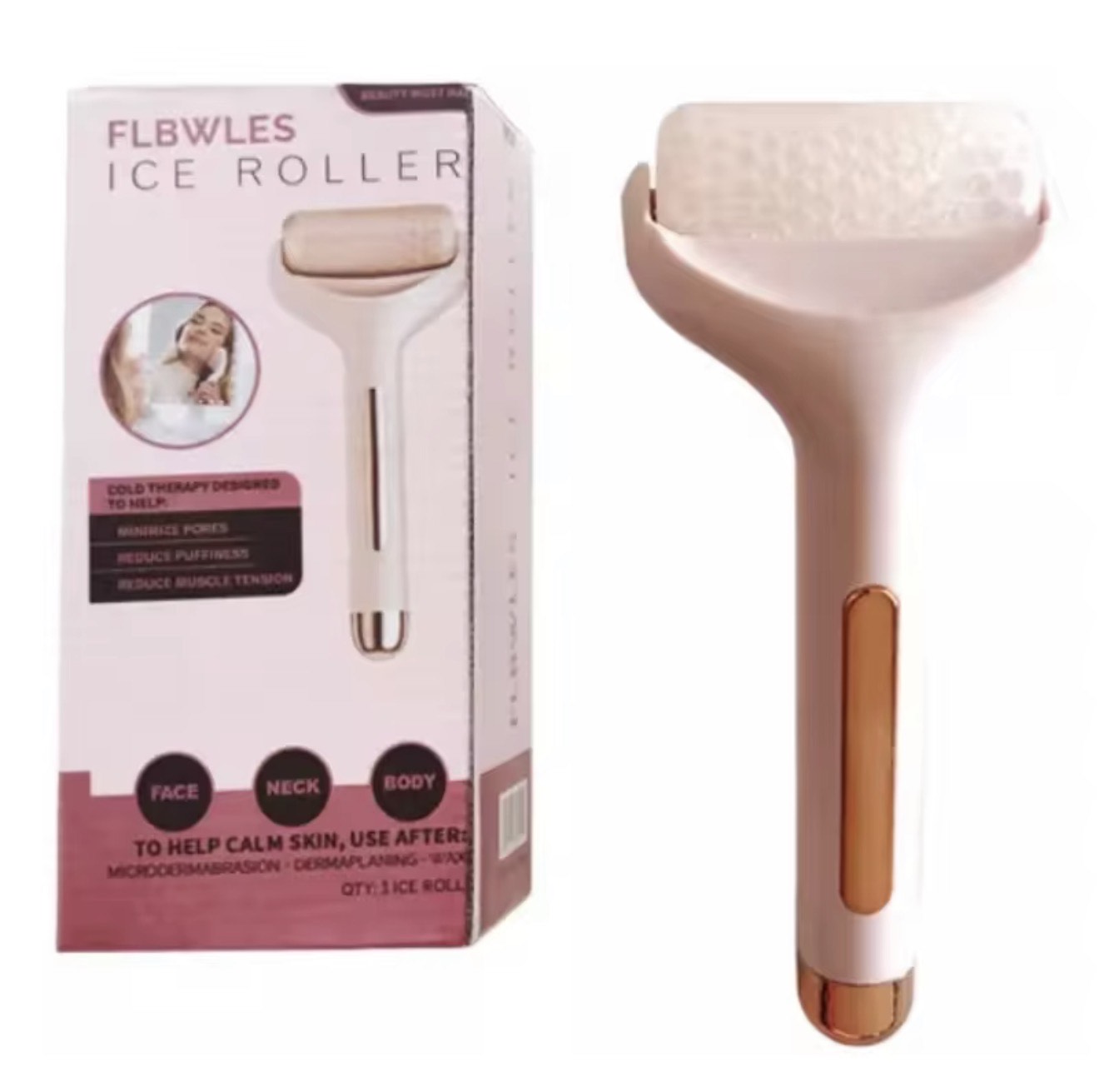 Beautivana Ice Roller – Cold Therapy Tool for Face, Neck & Body | Minimize Pores, Reduce Puffiness, Calm Skin