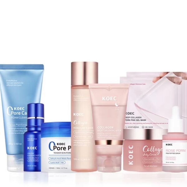 KOEC 9-in-1 Skincare Set – Pore Refining, Collagen Boosting & Hydrating Facial Kit