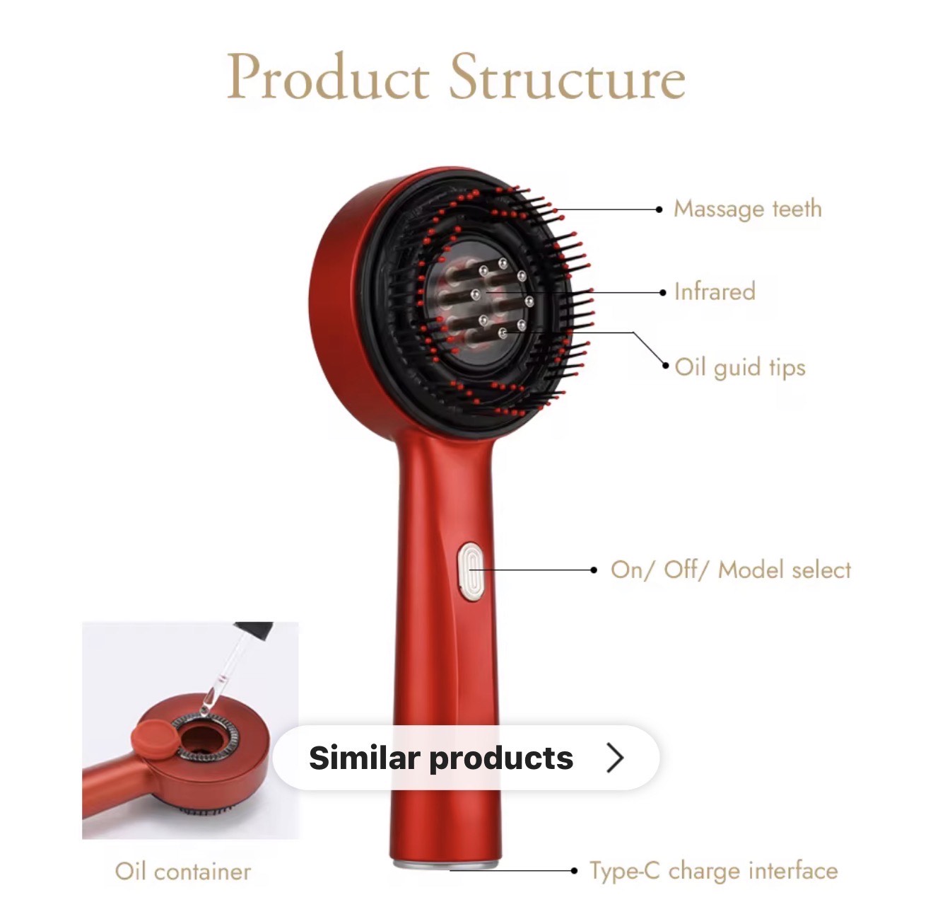 Premium LED & Oil‑Dispensing Scalp Massage Brush – Stimulate Growth & Scalp Health - Image 4