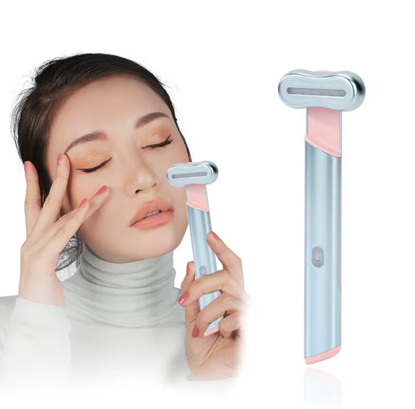 4-in-1 Facial Device with Red Light Therapy – Anti-Aging, Pore Cleaning, USB Rechargeable - Image 7